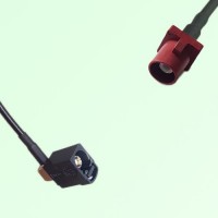 FAKRA SMB A 9005 black Female Jack RA to L 3002 carmin red Male Cable