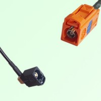 FAKRA SMB A 9005 black Female RA to M 2003 pastel orange Female Cable