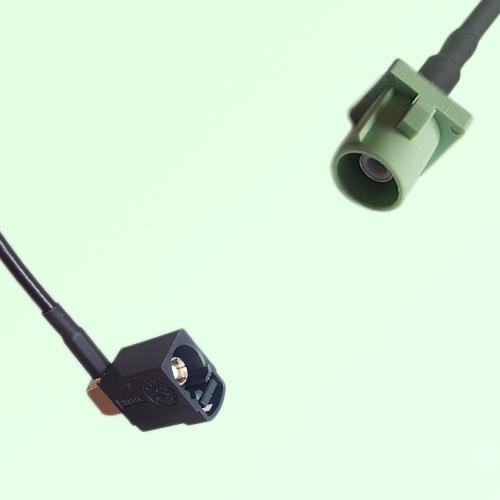 FAKRA SMB A 9005 black Female RA to N 6019 pastel green Male Cable