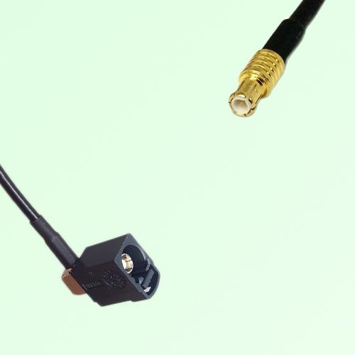 FAKRA SMB A 9005 black Female Jack Right Angle to MCX Male Plug Cable