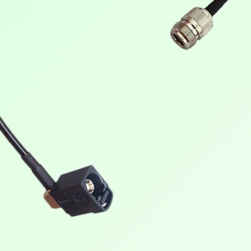 FAKRA SMB A 9005 black Female Jack Right Angle to N Female Jack Cable
