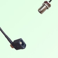 FAKRA SMB A 9005 black Female Jack RA to N Bulkhead Female Jack Cable FAKRA SMB A 9005 black Female Jack RA to N Bulkhead Female Jack Cable