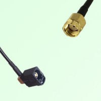 FAKRA SMB A 9005 black Female Jack RA to RP SMA Male Plug Cable