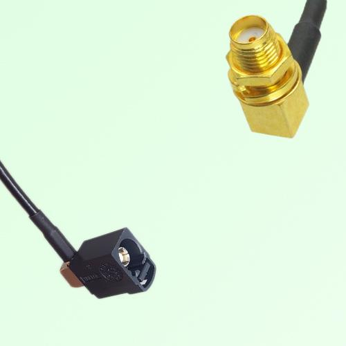 FAKRA SMB A 9005 black Female Jack RA to SMA Bulkhead Female RA Cable FAKRA SMB A 9005 black Female Jack RA to SMA Bulkhead Female RA Cable