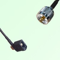 FAKRA SMB A 9005 black Female Jack Right Angle to UHF Male Plug Cable