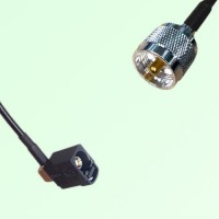 FAKRA SMB A 9005 black Female Jack Right Angle to UHF Male Plug Cable FAKRA SMB A 9005 black Female Jack Right Angle to UHF Male Plug Cable