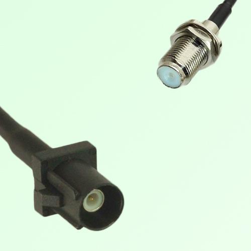 FAKRA SMB A 9005 black Male Plug to F Bulkhead Female Jack Cable FAKRA SMB A 9005 black Male Plug to F Bulkhead Female Jack Cable