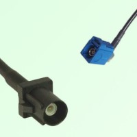 FAKRA SMB A 9005 black Male Plug to C 5005 blue Female Jack RA Cable