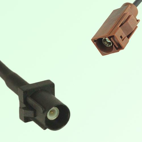 FAKRA SMB A 9005 black Male Plug to F 8011 brown Female Jack Cable