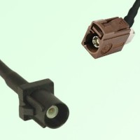FAKRA SMB A 9005 black Male Plug to F 8011 brown Female Jack RA Cable