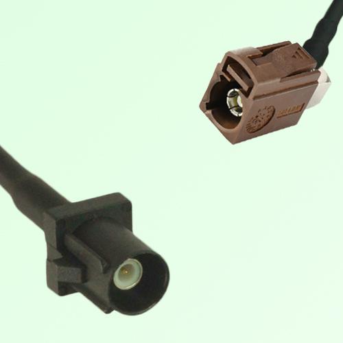 FAKRA SMB A 9005 black Male Plug to F 8011 brown Female Jack RA Cable FAKRA SMB A 9005 black Male Plug to F 8011 brown Female Jack RA Cable