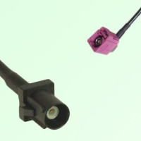FAKRA SMB A 9005 black Male Plug to H 4003 violet Female Jack RA Cable