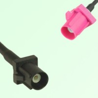 FAKRA SMB A 9005 black Male Plug to H 4003 violet Male Plug Cable