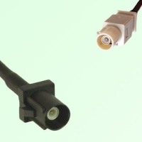 FAKRA SMB A 9005 black Male Plug to I 1001 beige Male Plug Cable