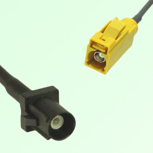 FAKRA SMB A 9005 black Male Plug to K 1027 Curry Female Jack Cable FAKRA SMB A 9005 black Male Plug to K 1027 Curry Female Jack Cable