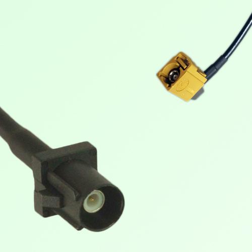 FAKRA SMB A 9005 black Male Plug to K 1027 Curry Female Jack RA Cable FAKRA SMB A 9005 black Male Plug to K 1027 Curry Female Jack RA Cable