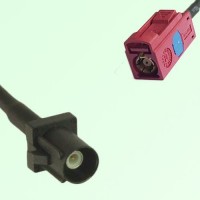 FAKRA SMB A 9005 black Male Plug to L 3002 carmin red Female Cable