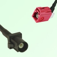 FAKRA SMB A 9005 black Male to L 3002 carmin red Female RA Cable