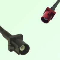 FAKRA SMB A 9005 black Male Plug to L 3002 carmin red Male Plug Cable