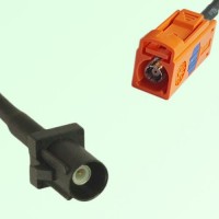FAKRA SMB A 9005 black Male Plug to M 2003 pastel orange Female Cable