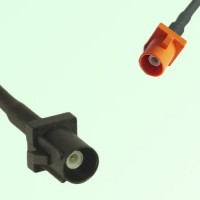 FAKRA SMB A 9005 black Male Plug to M 2003 pastel orange Male Cable