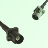 FAKRA SMB A 9005 black Male Plug to N 6019 pastel green Male Cable