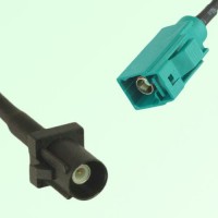 FAKRA SMB A 9005 black Male Plug to Z 5021 Water Blue Female Cable