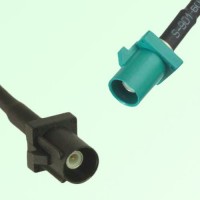 FAKRA SMB A 9005 black Male Plug to Z 5021 Water Blue Male Plug Cable