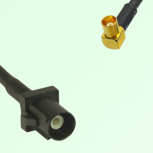 FAKRA SMB A 9005 black Male Plug to MCX Female Jack Right Angle Cable