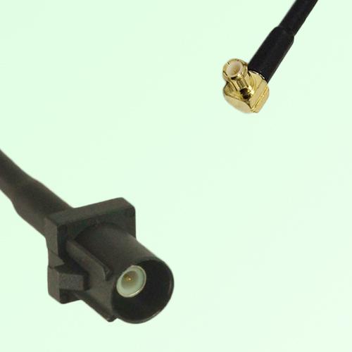 FAKRA SMB A 9005 black Male Plug to MCX Male Plug Right Angle Cable