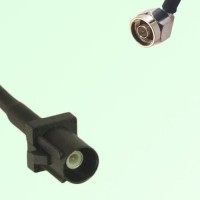 FAKRA SMB A 9005 black Male Plug to N Male Plug Right Angle Cable FAKRA SMB A 9005 black Male Plug to N Male Plug Right Angle Cable