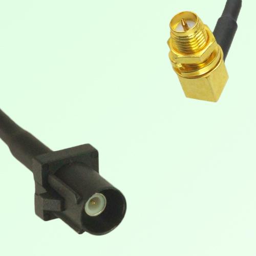 FAKRA SMB A 9005 black Male to RP SMA Bulkhead Female RA Cable FAKRA SMB A 9005 black Male to RP SMA Bulkhead Female RA Cable