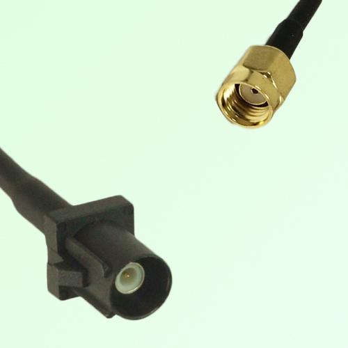 FAKRA SMB A 9005 black Male Plug to RP SMA Male Plug Cable