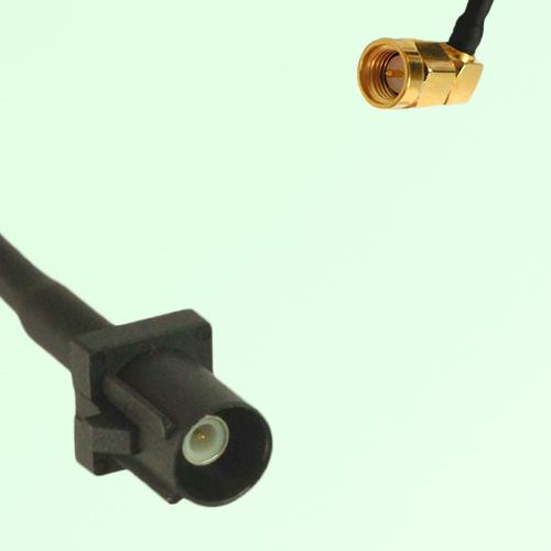 FAKRA SMB A 9005 black Male Plug to SMA Male Plug Right Angle Cable
