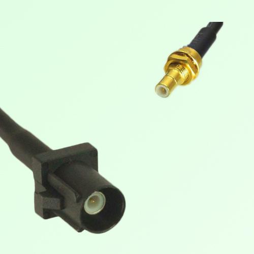 FAKRA SMB A 9005 black Male Plug to SMB Bulkhead Male Plug Cable