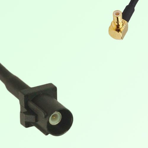 FAKRA SMB A 9005 black Male Plug to SMB Male Plug Right Angle Cable
