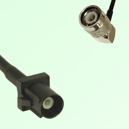 FAKRA SMB A 9005 black Male Plug to TNC Male Plug Right Angle Cable