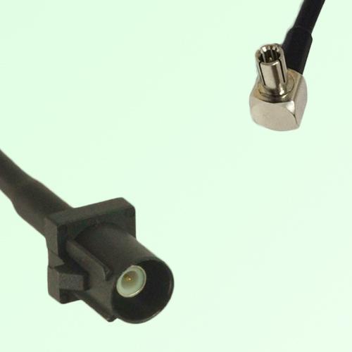 FAKRA SMB A 9005 black Male Plug to TS9 Male Plug Right Angle Cable