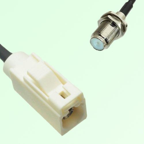 FAKRA SMB B 9001 white Female Jack to F Bulkhead Female Jack Cable FAKRA SMB B 9001 white Female Jack to F Bulkhead Female Jack Cable
