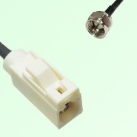 FAKRA SMB B 9001 white Female Jack to F Male Plug Cable FAKRA SMB B 9001 white Female Jack to F Male Plug Cable