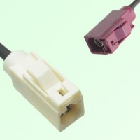 FAKRA SMB B 9001 white Female Jack to D 4004 bordeaux Female Cable