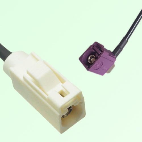 FAKRA SMB B 9001 white Female Jack to D 4004 bordeaux Female RA Cable FAKRA SMB B 9001 white Female Jack to D 4004 bordeaux Female RA Cable