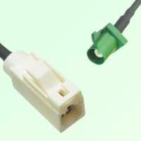 FAKRA SMB B 9001 white Female Jack to E 6002 green Male Plug Cable