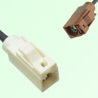 FAKRA SMB B 9001 white Female Jack to F 8011 brown Female Jack Cable
