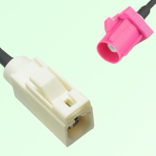 FAKRA SMB B 9001 white Female Jack to H 4003 violet Male Plug Cable FAKRA SMB B 9001 white Female Jack to H 4003 violet Male Plug Cable