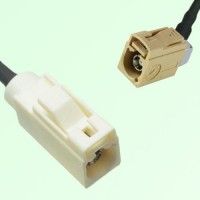 FAKRA SMB B 9001 white Female Jack to I 1001 beige Female RA Cable