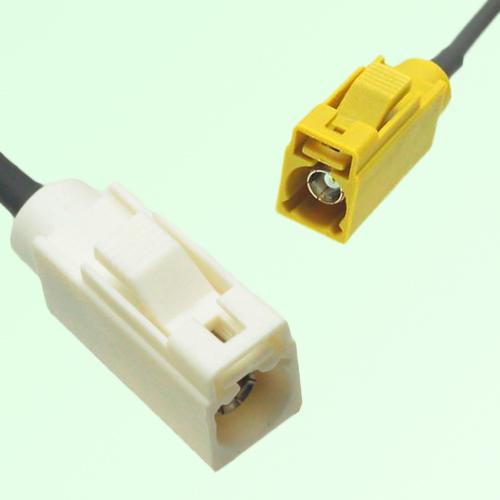 FAKRA SMB B 9001 white Female Jack to K 1027 Curry Female Jack Cable FAKRA SMB B 9001 white Female Jack to K 1027 Curry Female Jack Cable