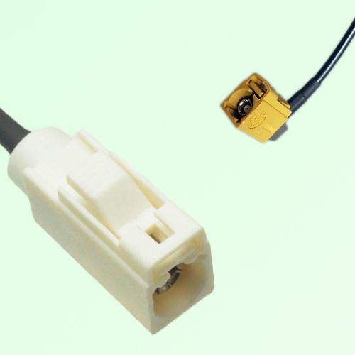 FAKRA SMB B 9001 white Female Jack to K 1027 Curry Female RA Cable FAKRA SMB B 9001 white Female Jack to K 1027 Curry Female RA Cable