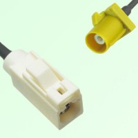 FAKRA SMB B 9001 white Female Jack to K 1027 Curry Male Plug Cable