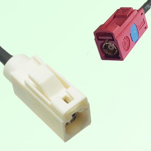 FAKRA SMB B 9001 white Female Jack to L 3002 carmin red Female Cable FAKRA SMB B 9001 white Female Jack to L 3002 carmin red Female Cable